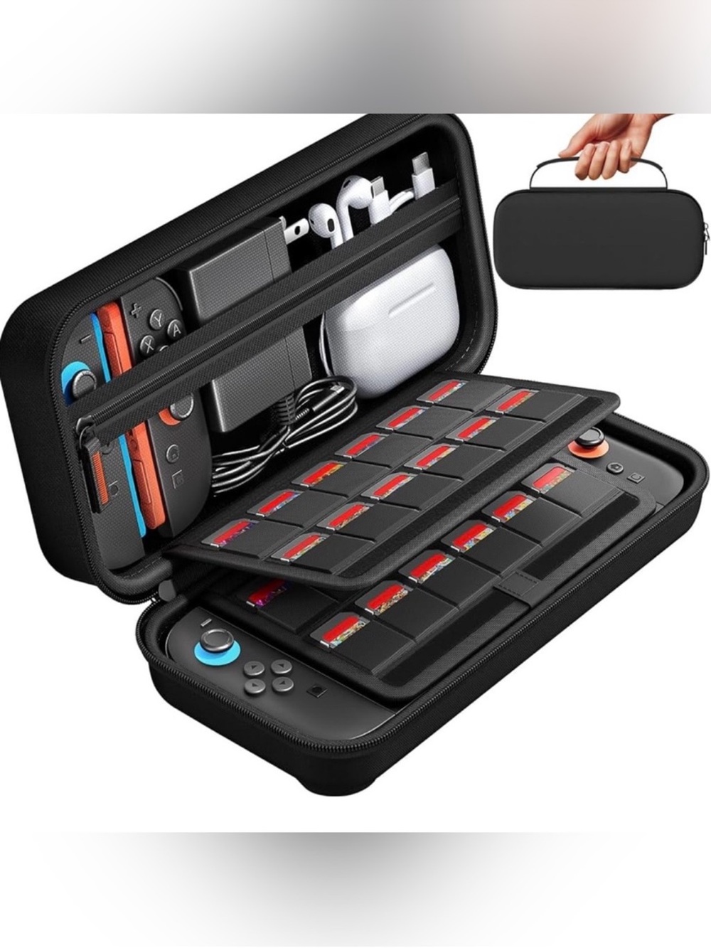 Switch carrying case compatible with Nintendo switch 2 with 24 games cartridges